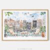 00 - Framed A Morning in Amsterdam Watercolor Art - Horizontal Art Print - Main.jpg