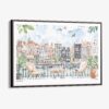 00 - Framed A Morning in Amsterdam Watercolor Art - Horizontal Canvas Print - Main.jpg