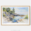 00 - Framed Acadia National Park Watercolor - Horizontal Art Print - Main.jpg