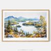 00 - Framed Adirondack Mountains Watercolor - Horizontal Art Print - Main.jpg