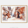00 - Framed Antelope Canyon National Park Watercolor - Horizontal Art Print - Main.jpg