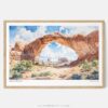 00 - Framed Arches National Park Watercolor - Horizontal Art Print - Main.jpg