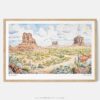 00 - Framed Arizona Desert Watercolor - Horizontal Art Print - Main.jpg