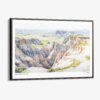 00 - Framed Badlands National Park Watercolor - Horizontal Canvas Print - Main.jpg