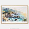 00 - Framed Big Sur Watercolor - Horizontal Art Print - Main.jpg