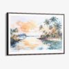 00 - Framed Biscayne National Park Watercolor - Horizontal Canvas Print - Main.jpg