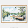 00 - Framed Boundary Waters Watercolor - Horizontal Art Print - Main.jpg