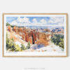 00 - Framed Bryce Canyon National Park Watercolor - Horizontal Art Print - Main.jpg