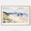 00 - Framed Cannon Beach Watercolor - Horizontal Art Print - Main.jpg