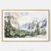 00 - Framed El Capitan Watercolor - Horizontal Art Print - Main.jpg