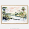 00 - Framed Everglades National Park Watercolor - Horizontal Art Print - Main.jpg