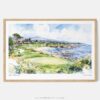00 - Framed Golf at Pebble Beach Watercolor - Horizontal Art Print - Main.jpg