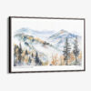 00 - Framed Great Smoky Mountains National Park Watercolor - Horizontal Canvas Print - Main.jpg