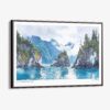 00 - Framed Kenai Fjords National Park Watercolor - Horizontal Canvas Print - Main.jpg