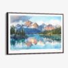 00 - Framed Lake Clark National Park Watercolor - Horizontal Canvas Print - Main.jpg