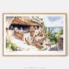 00 - Framed Mesa Verde National Park Watercolor - Horizontal Art Print - Main.jpg