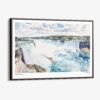 00 - Framed Niagara Falls Watercolor - Horizontal Canvas Print - Main.jpg