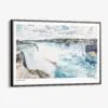 00 - Framed Niagara Falls Watercolor - Horizontal Canvas Print - Main.jpg