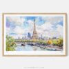 00 - Framed Paris Eiffel Tower Watercolor Art - Horizontal Art Print - Main - Horizontal.jpg