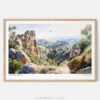 00 - Framed Pinnacles National Park Watercolor - Horizontal Art Print - Main.jpg