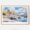 00 - Framed Porto Portugal Watercolor Art - Horizontal Art Print - Main - Horizontal.jpg