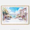 00 - Framed San Francisco Lombard Street Watercolor Art - Horizontal Art Print - Main.jpg