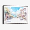 00 - Framed San Francisco Lombard Street Watercolor Art - Horizontal Canvas Print - Main.jpg