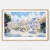 00 - Framed San Francisco Painted Ladies Watercolor Art - Horizontal Art Print - Main.jpg