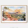 00 - Framed Sedona AZ Watercolor - Horizontal Art Print - Main.jpg