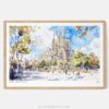 00 - Framed Spain Sagrada Familia Watercolor Art - Horizontal Art Print - Main - Horizontal.jpg