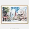 00 - Framed Tokyo Tower Watercolor Art - Horizontal Art Print - Main.jpg