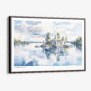 00 - Framed Voyageurs National Park Watercolor - Horizontal Canvas Print - Main.jpg