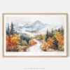 00 - Framed White Mountains National Park Watercolor - Horizontal Art Print - Main.jpg