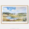 00 - Framed Yellowstone National Park Watercolor - Horizontal Art Print - Main.jpg