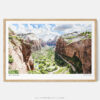 00 - Framed Zion National Park Watercolor - Horizontal Art Print - Main.jpg