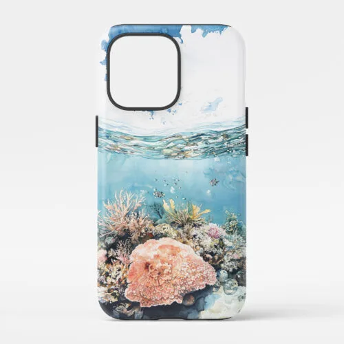 00 - Great Barrier Reef Watercolor Art Phone Case - Main.jpg