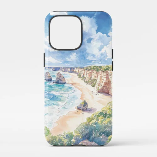 00 - Great Ocean Road Australia Watercolor Art Phone Case - Main.jpg