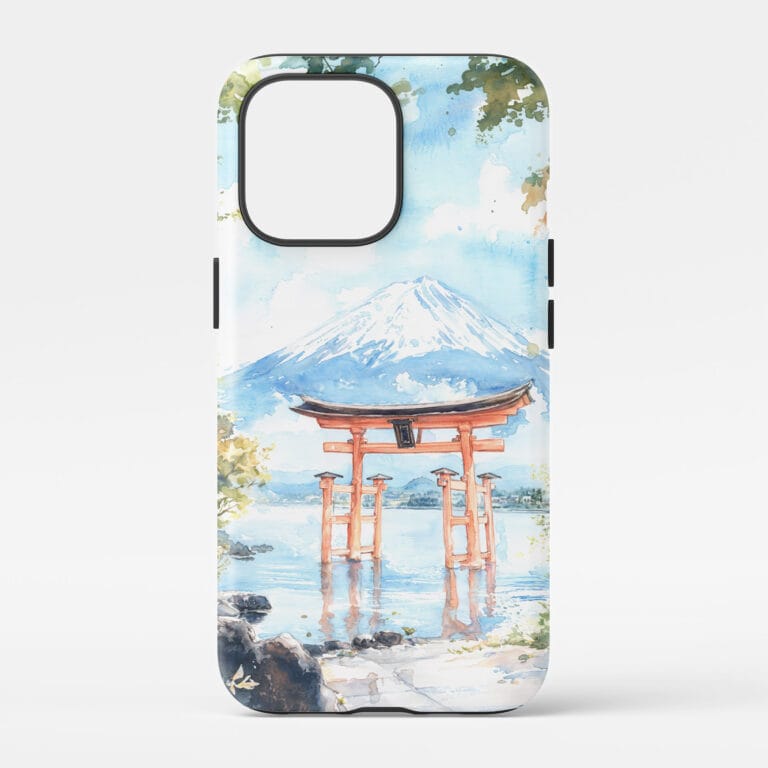 00 - Hakone Gate Watercolor Art Phone Case - Main.jpg