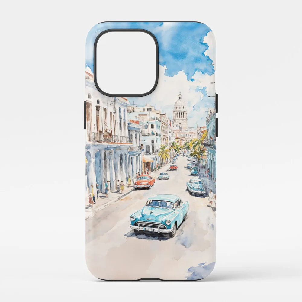 00 - Havana Cuba Watercolor Art Phone Case - Main.jpg