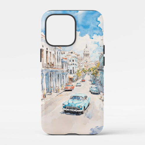 00 - Havana Cuba Watercolor Art Phone Case - Main.jpg