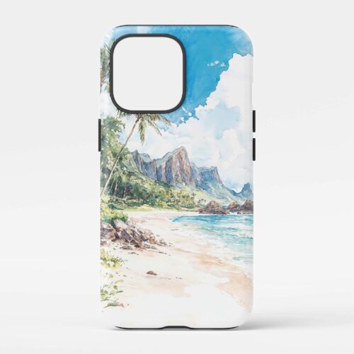 00 - Hawaii Kauai - Watercolor Art Phone Case - Main.jpg