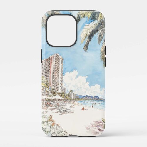 00 - Hawaii - Maui - Watercolor Art Phone Case - Main.jpg