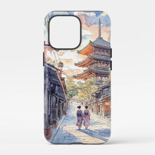 00 - Kyoto Hokan-ji Temple - Watercolor Art Phone Case - Main.jpg