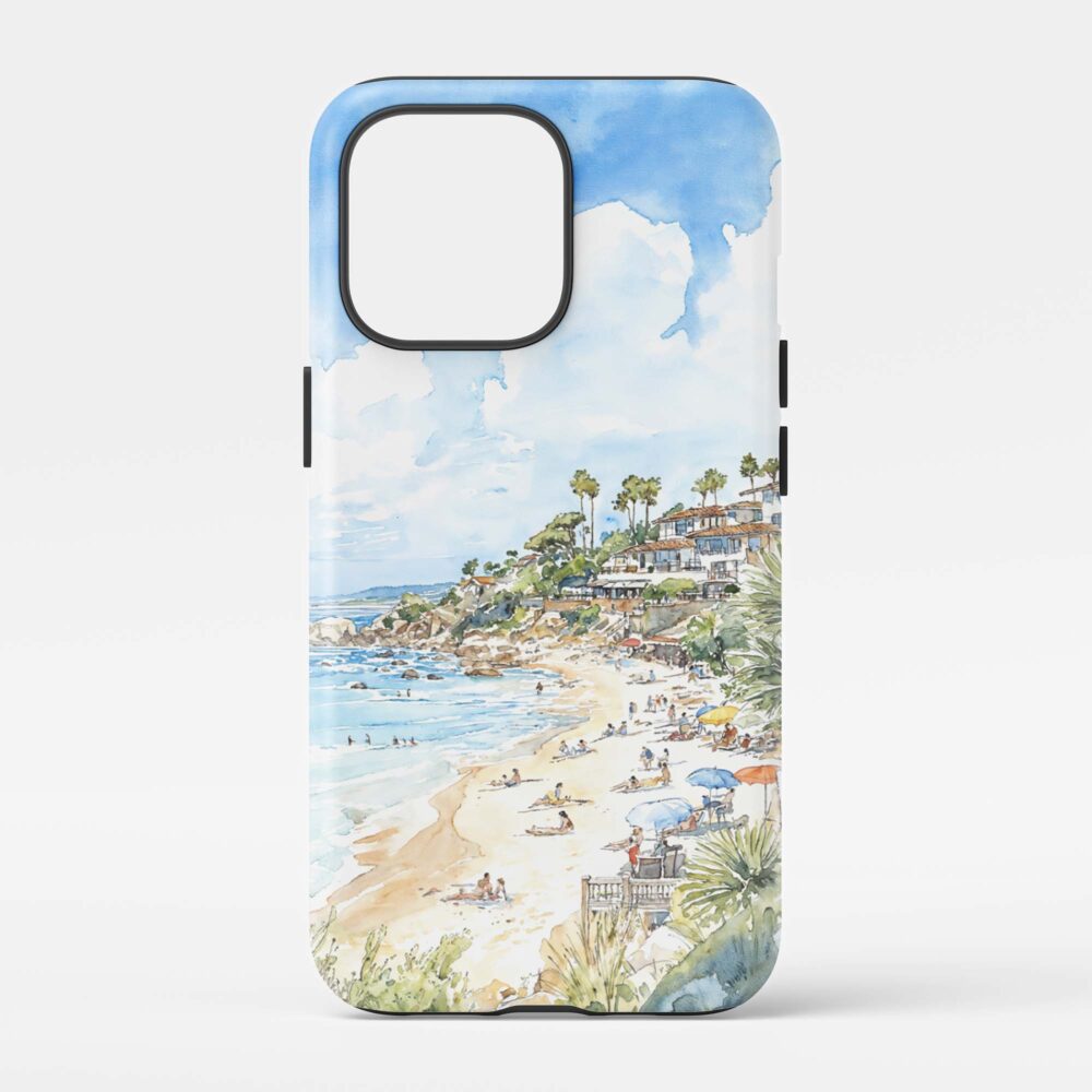 00 - Laguna Beach Watercolor Art Phone Case - Main.jpg