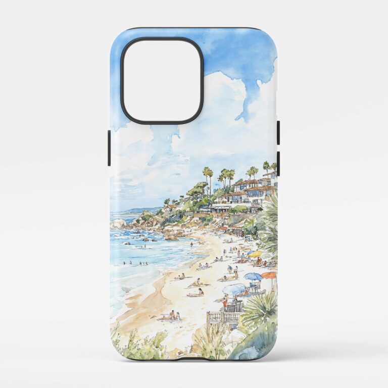 00 - Laguna Beach Watercolor Art Phone Case - Main.jpg