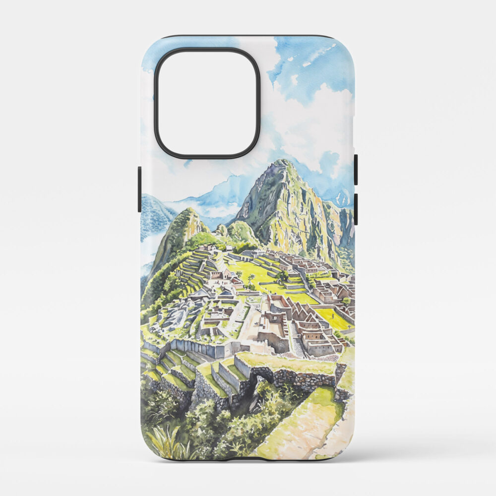 00 - Machu Picchu Watercolor Art Phone Case - Main.jpg