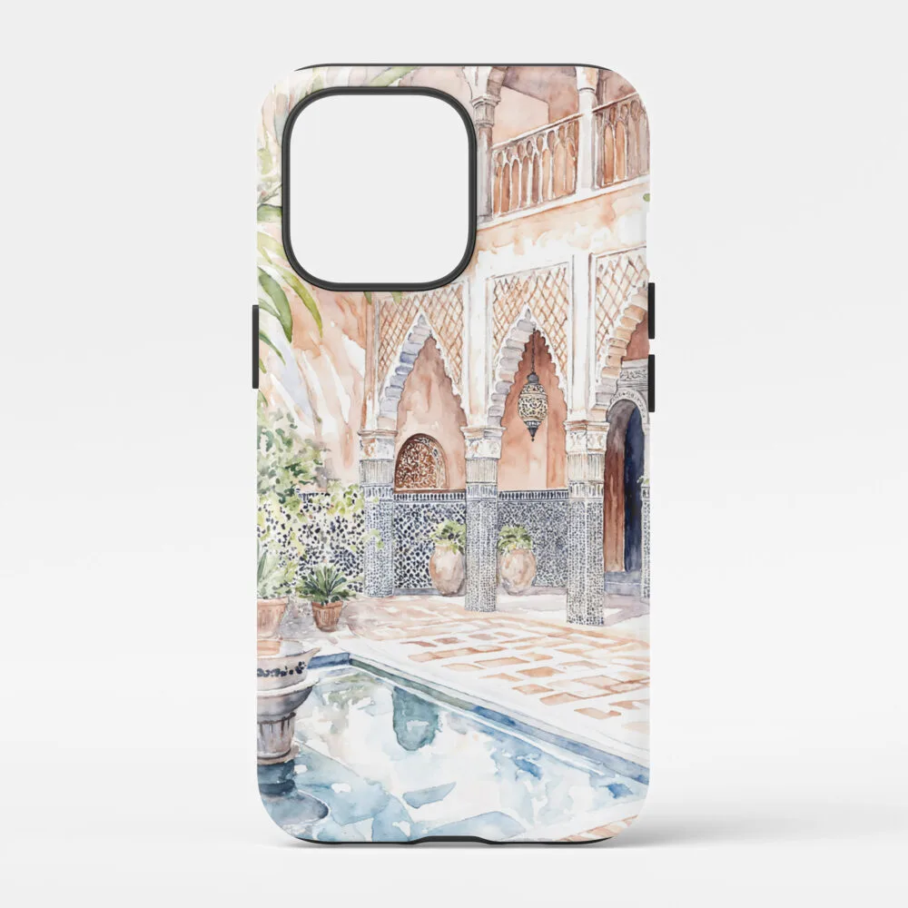 00 - Marrakesh Morroco Backyard Watercolor Phone Case - Main.jpg 00 - Marrakesh Morroco Backyard Watercolor Phone Case - Main.jpg