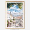 00 - Morning Coffee in Lisbon Watercolor Art Print - Main - Vertical.jpg