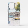 00 - Porto Tram Art - Watercolor Art Phone Case - Main.jpg