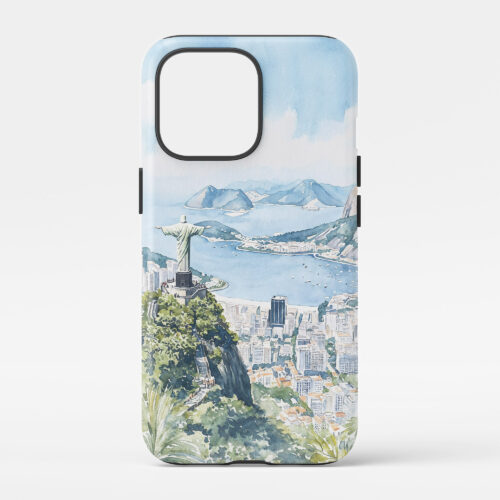 00 - Rio De Janeiro Watercolor Art Phone Case - Main.jpg